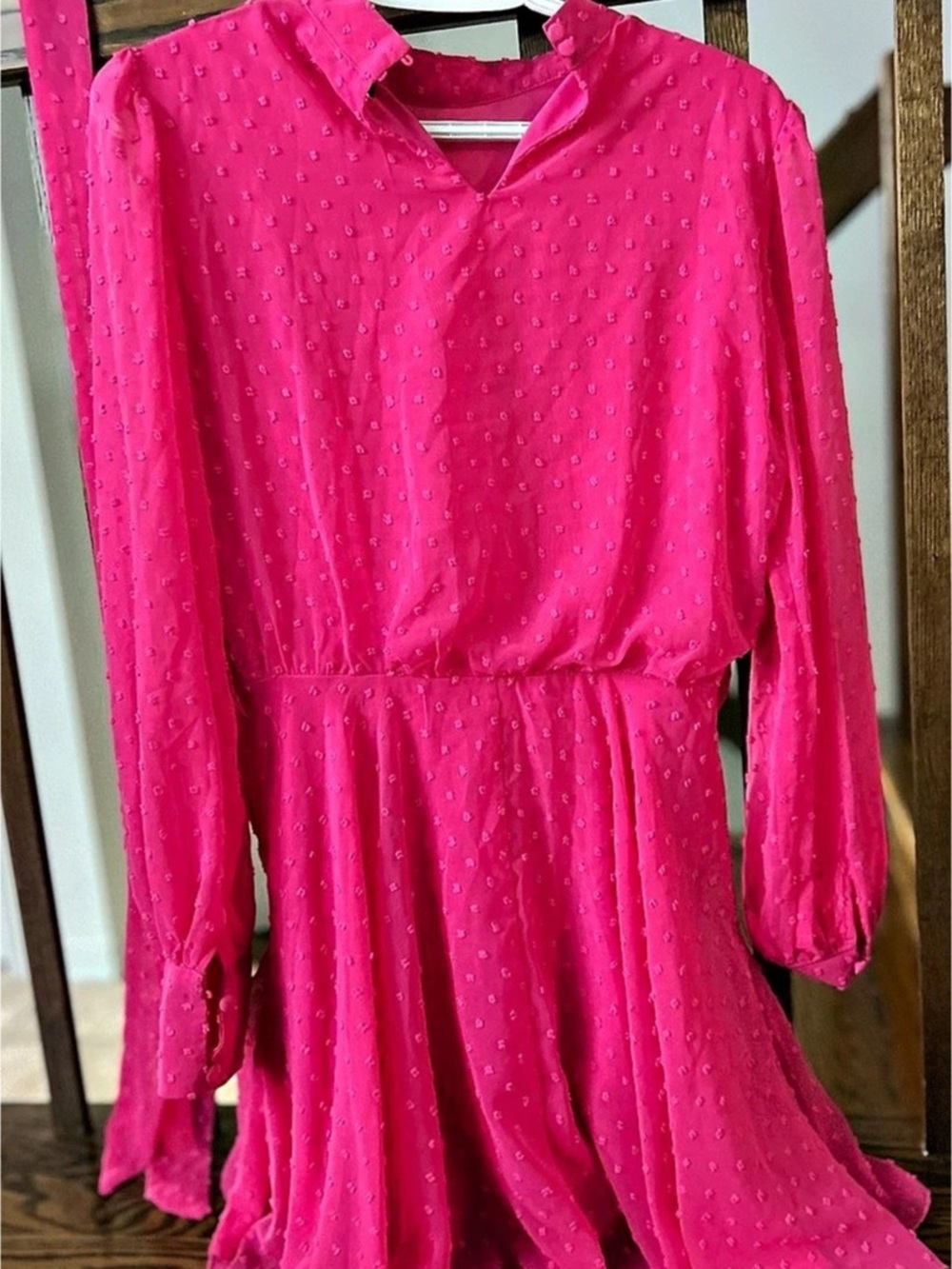 Boohoo Textured Mini Dress in Pink US 6 Like New